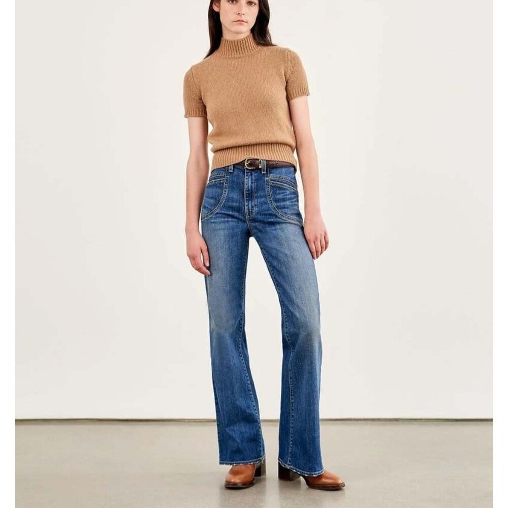 Nili Lotan Francois Blue Flare Jeans